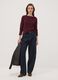Purple long-sleeved crew-neck top_1