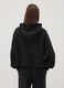 Black hooded sweatshirt in stretch viscose jersey, regular fit_3