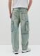 Acid wash cargo joggers with fading_3