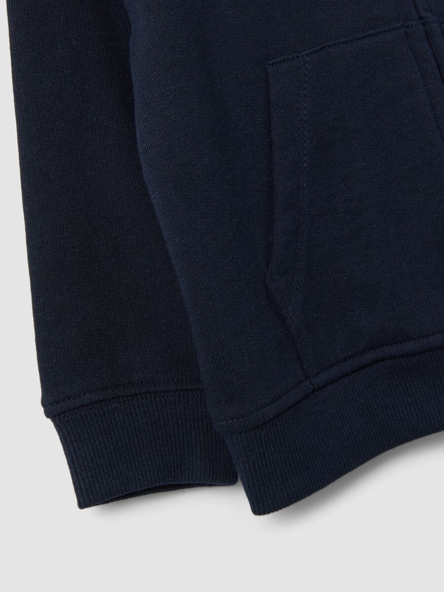 Sudadera azul con capucha de puro algod&oacute;n org&aacute;nico, corte regular para beb&eacute; ni&ntilde;o_3