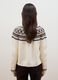 White jacquard wool-blend crew-neck cardigan_3