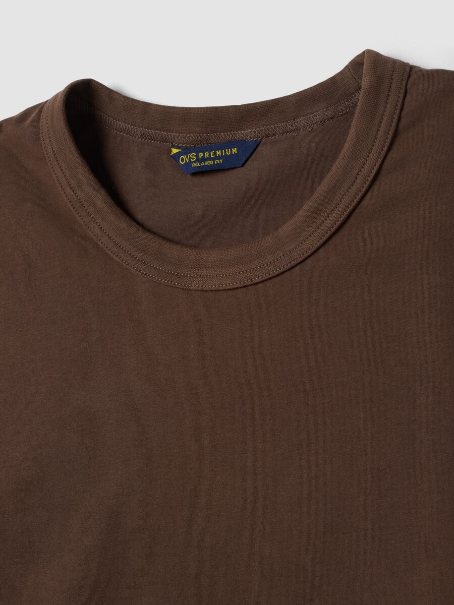 Brown pure cotton T-shirt_5