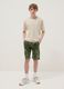 Boy's regular fit green print pure cotton shorts_0