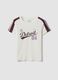 T-shirt branca em algod&atilde;o puro com gola redonda e estampado Detroit_0