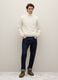 White High-Collar Lambswool Roll Neck Regular Fit_0
