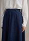 Long blue denim pure cotton skirt regular fit_3