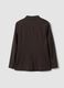 Blazer marron regular en viscose stretch &agrave; micro-carreaux_6