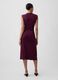 Rotes Midikleid aus Stretch-Baumwolle mit seitlichem Schlitz_2