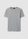 Grey slim fit stretch cotton T-shirt_0