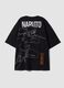 Black 100% Cotton Naruto Print T-Shirt_5