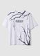 White pure cotton T-shirt with Nature slogan_0