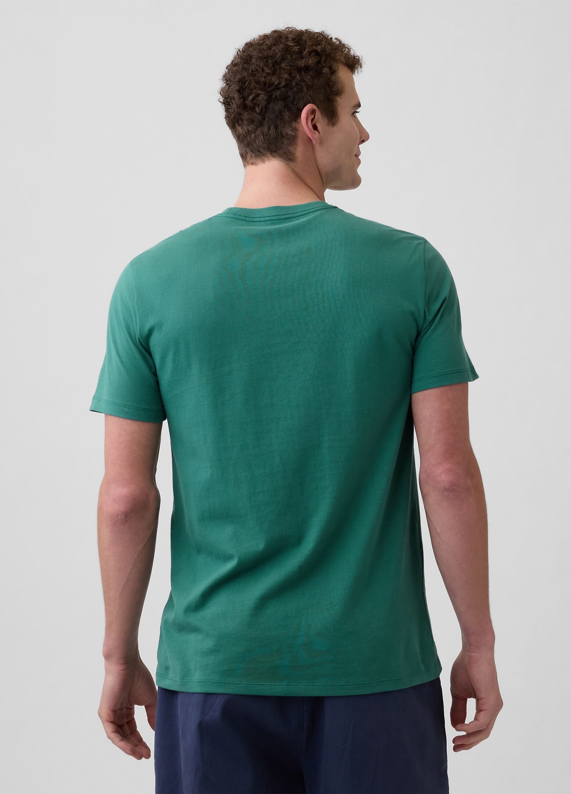 Pure Cotton Short Sleeve T-shirt with Logo