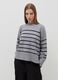 Striped pullover with slits_1
