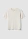 Beiges T-Shirt aus reiner Baumwolle mit kurzen &Auml;rmeln, Regular Fit_4
