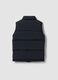 Black water-repellent padded gilet with zip and high neck for boys_5