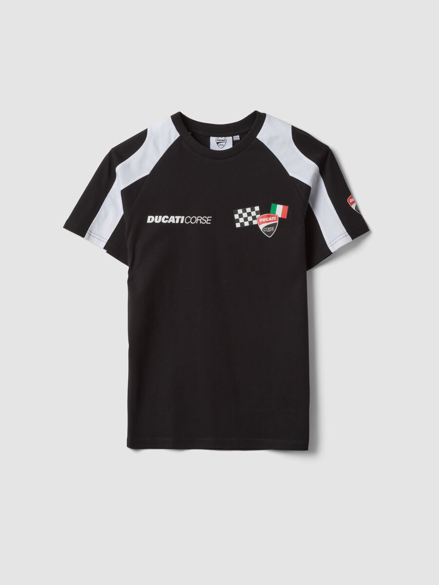 Schwarzes kurz&auml;rmeliges Jungen-T-Shirt aus Baumwollmischung, Relaxed Fit_3
