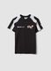 Black short-sleeve cotton-blend T-shirt for boys, relaxed fit_3