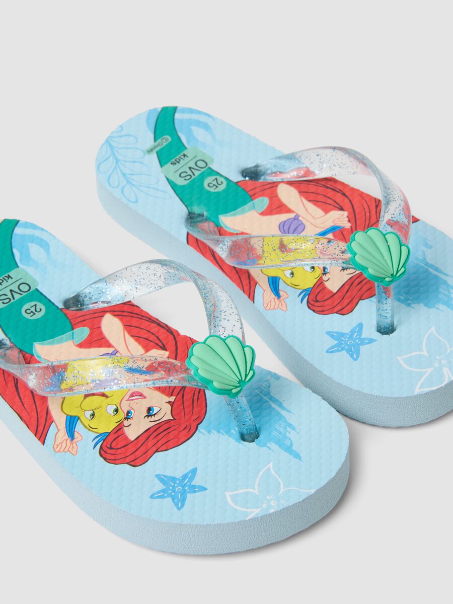 Blue beach flip-flops with Ariel graphic_1