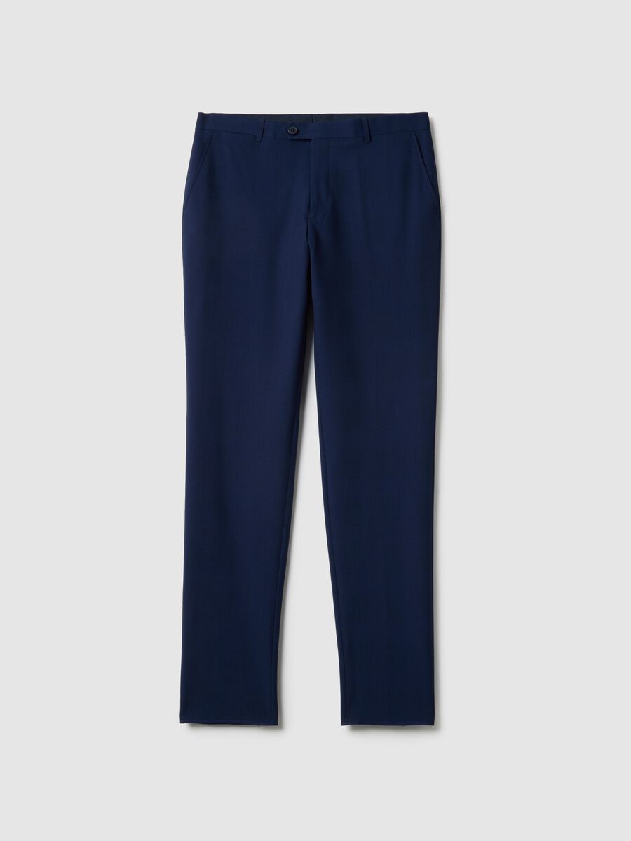 Blue Slim Fit Trousers_4