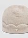 Beige organic cotton-blend jersey baby hat_2