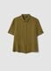 Green viscose-linen blend shirt, regular fit_5