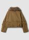 Bomber imbottito verde con colletto a contrasto e zip regular fit_2