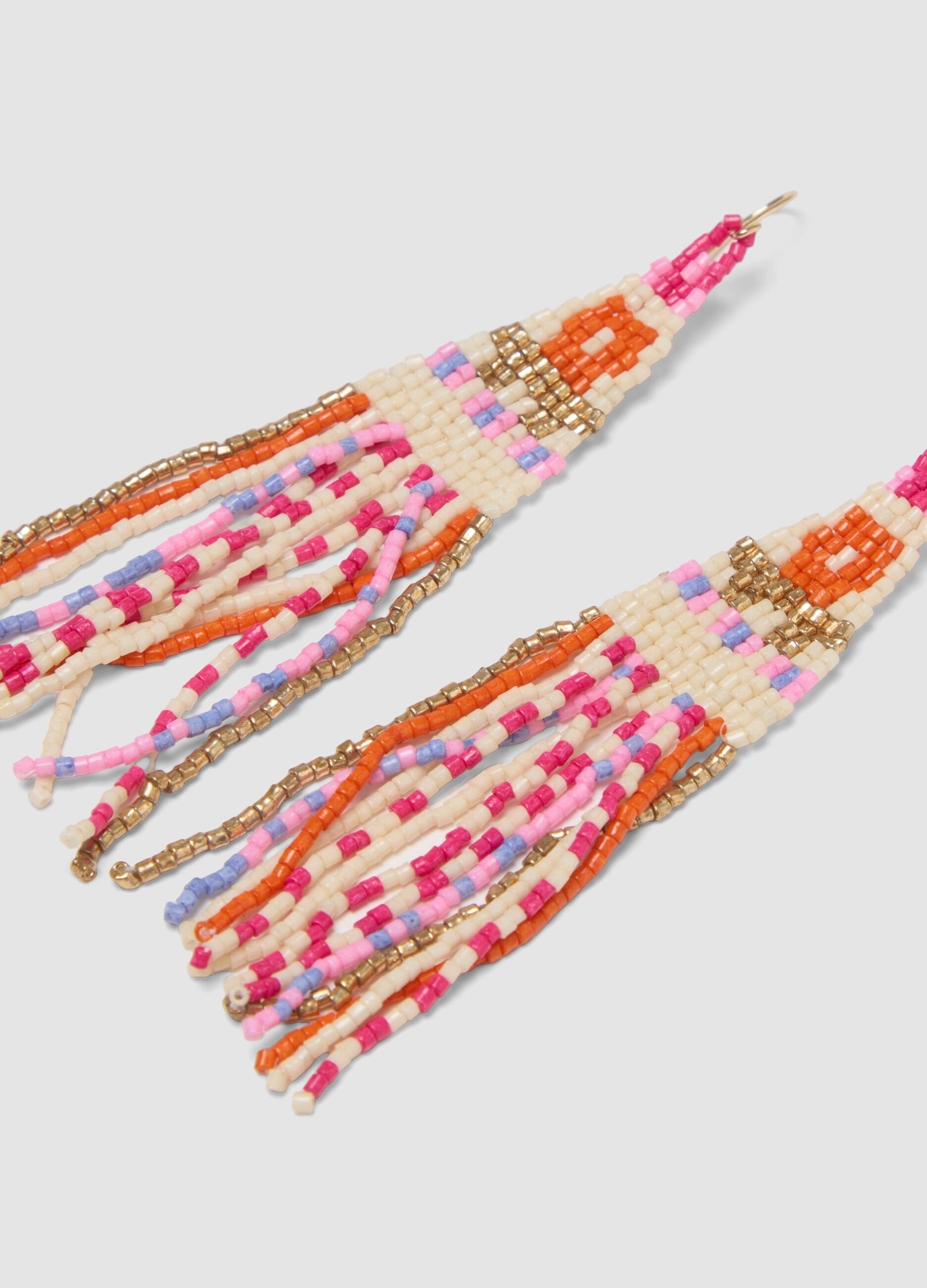 Multicoloured beaded earrings