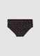 Cueca preta de algod&atilde;o org&acirc;nico el&aacute;stico com estampado de estrelas_1