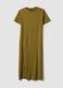 Brown midi dress in stretch cotton_0