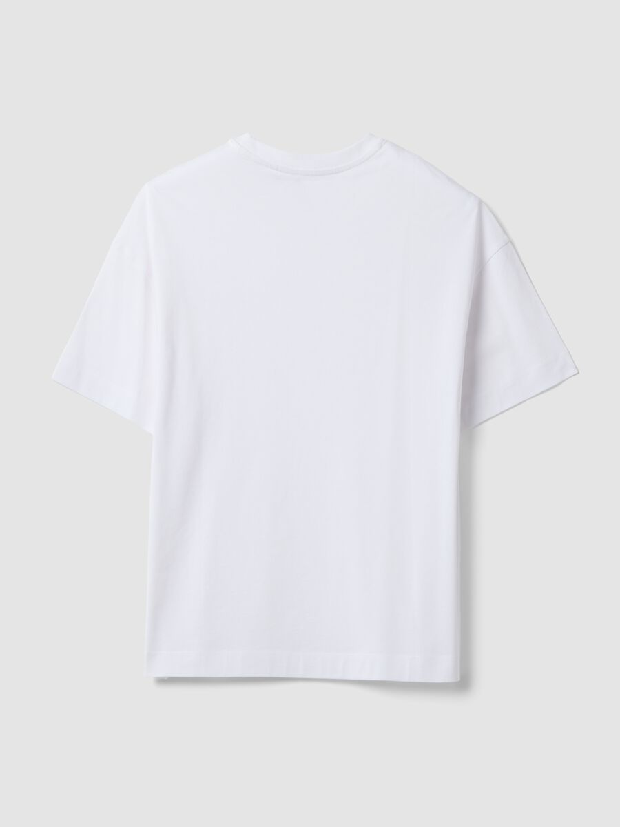 White oversized pure cotton short-sleeve T-shirt_5