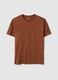 Regular fit brown pure cotton t-shirt_4