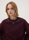 Red relaxed-fit cotton-blend crew-neck sweatshirt with rhinestones_1