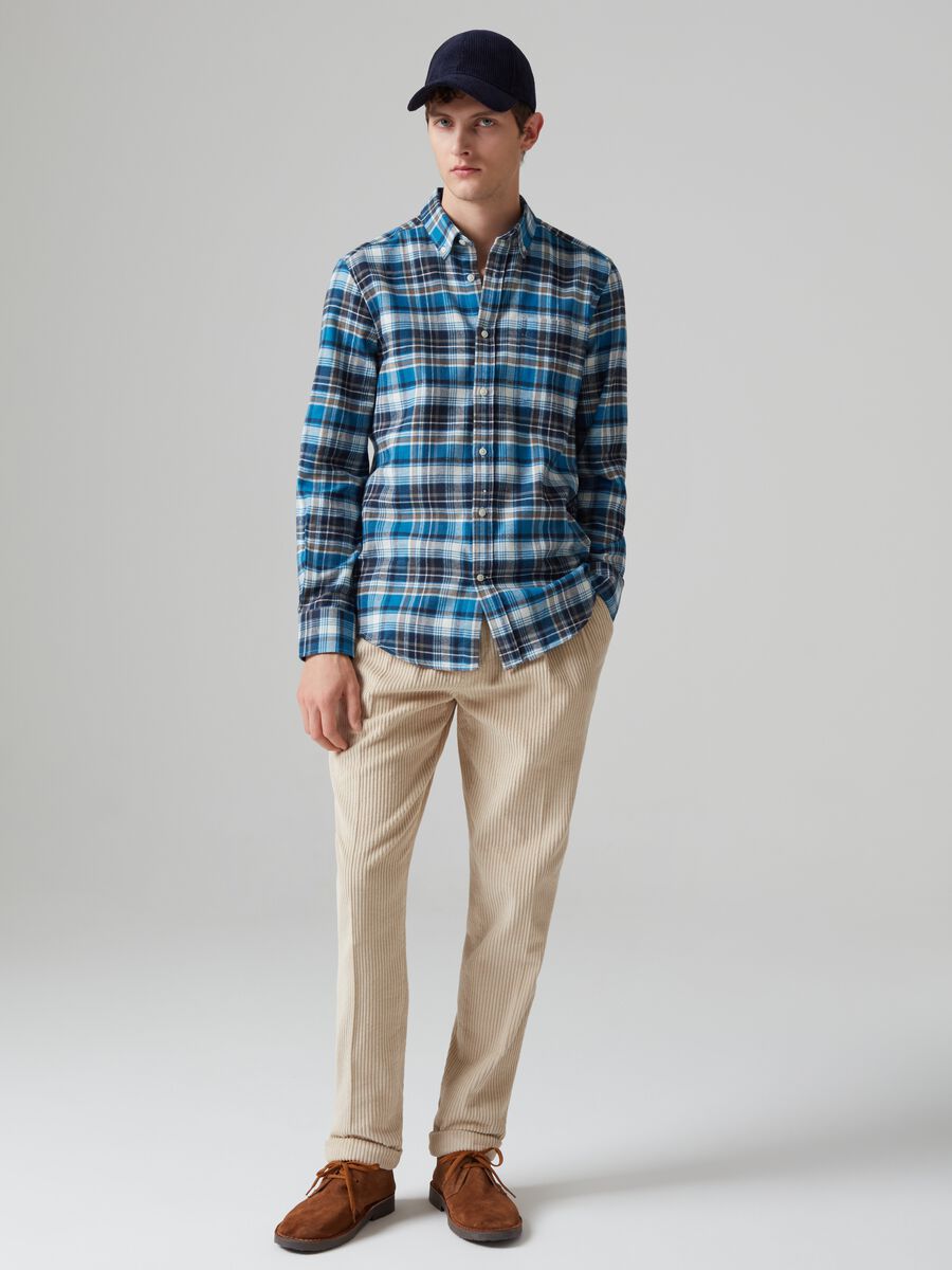 Flannel shirt with check pattern_0