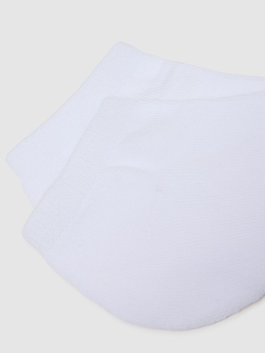 Triple pack of white elasticated cotton sports socks_1