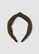 Shiny textured brown hairband_0