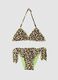 Bikini marrone a triangolo in tessuto elasticizzato_0