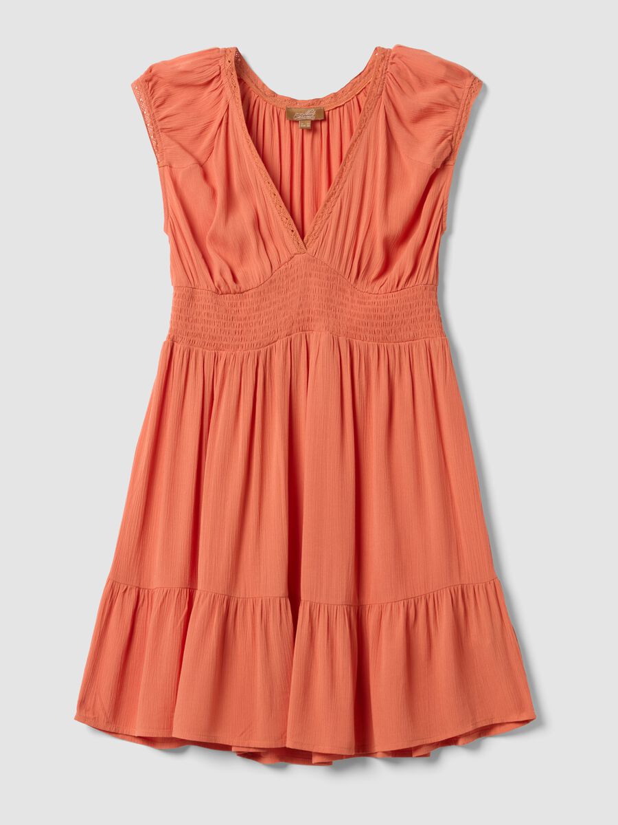 Orange Maternity Dress in Pure Viscose_4