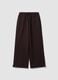 Braune Jogger aus reiner Baumwolle mit elastischem Bund, Oversize-Fit_4