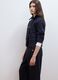 Blue double-breasted stretch viscose blazer with gold-tone buttons_0