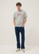 Grey printed T-shirt in pure cotton, regular fit_1