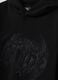 Black cotton-blend hoodie with embossed print_1