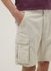 Wei&szlig;e Cargo-Bermudas aus reiner Baumwolle, Regular Fit_3