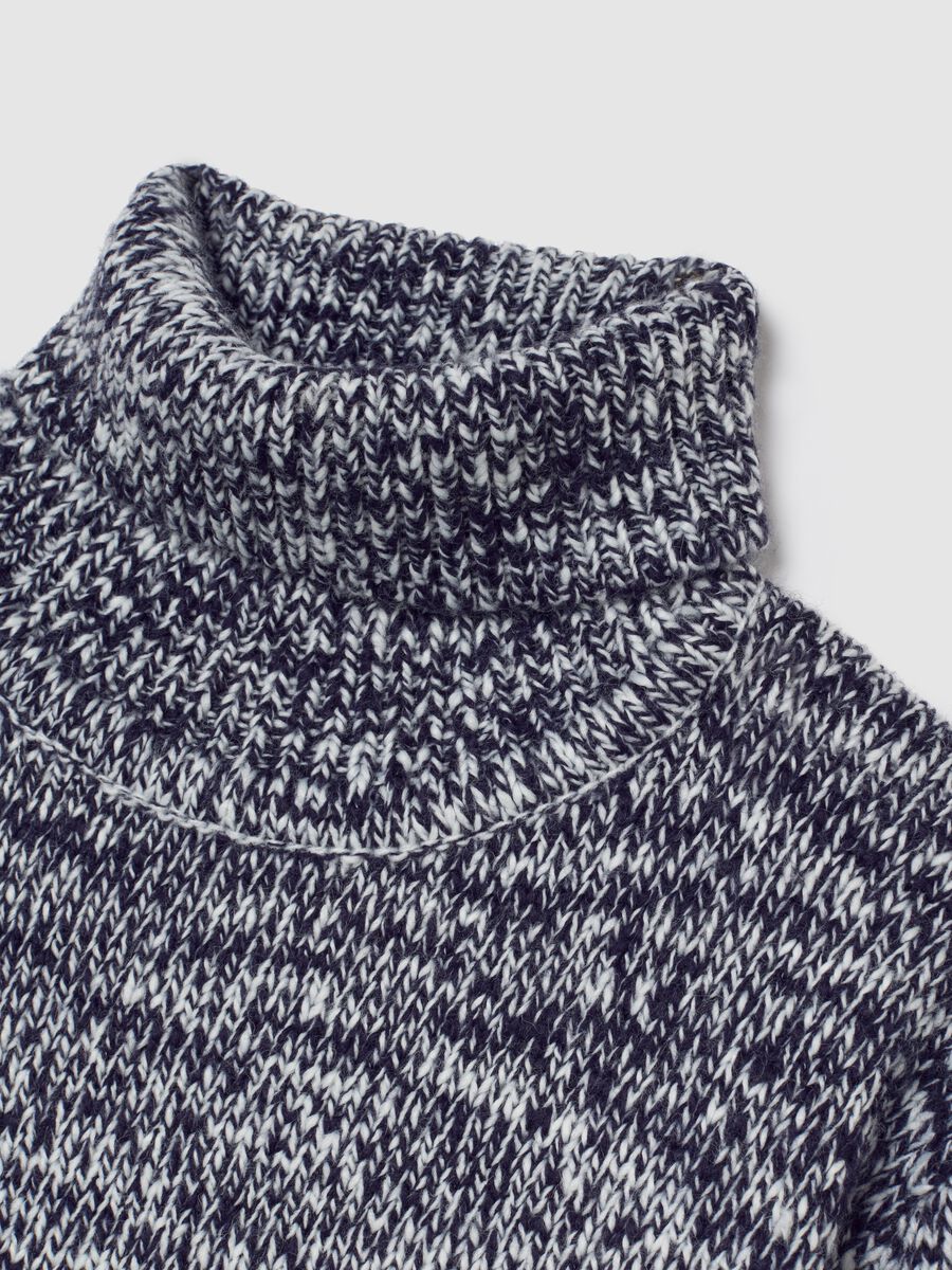 Multicolour Regular Fit High Neck Jumper_5