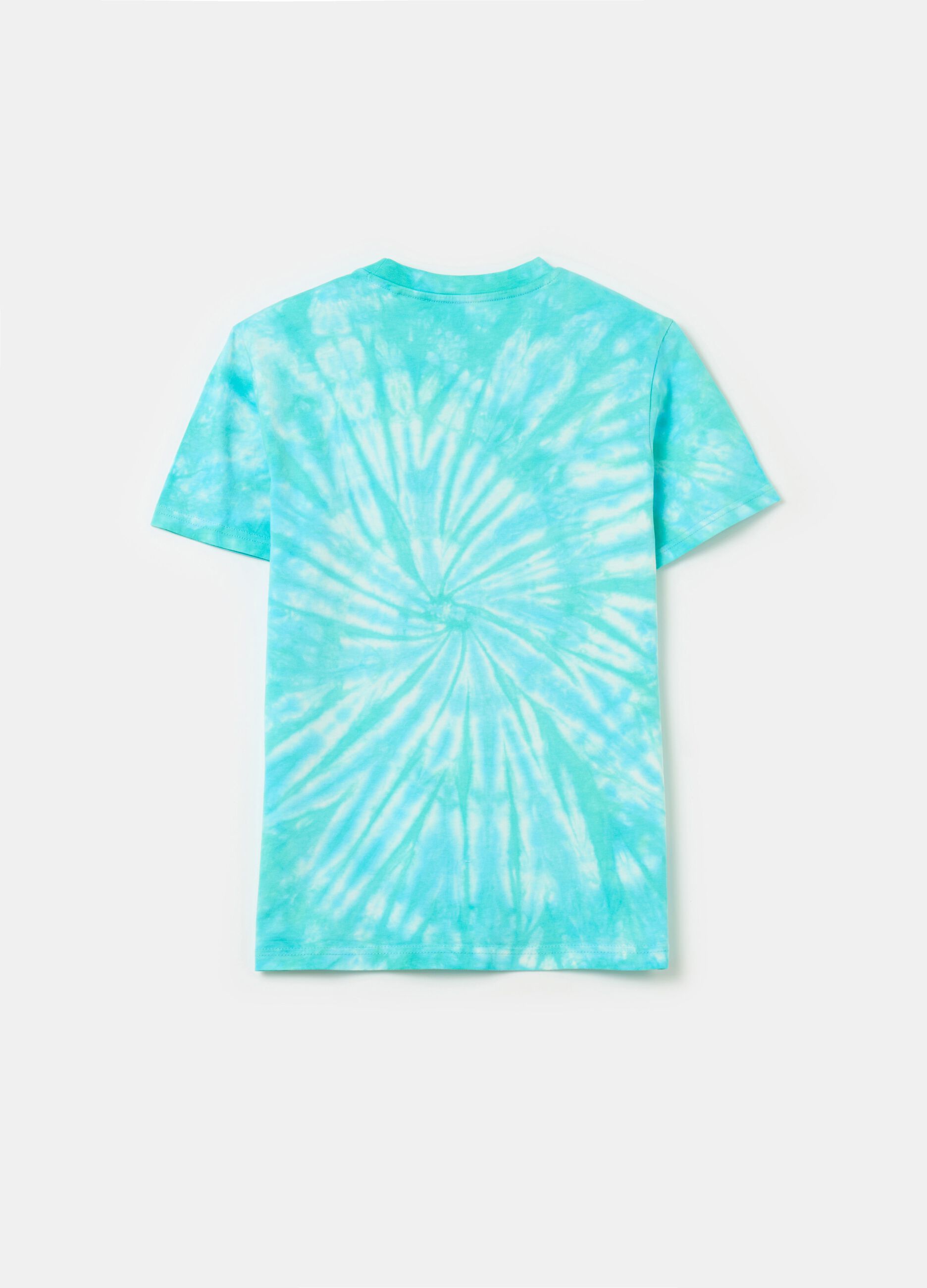 Camiseta de algodón Tie Dye con estampado