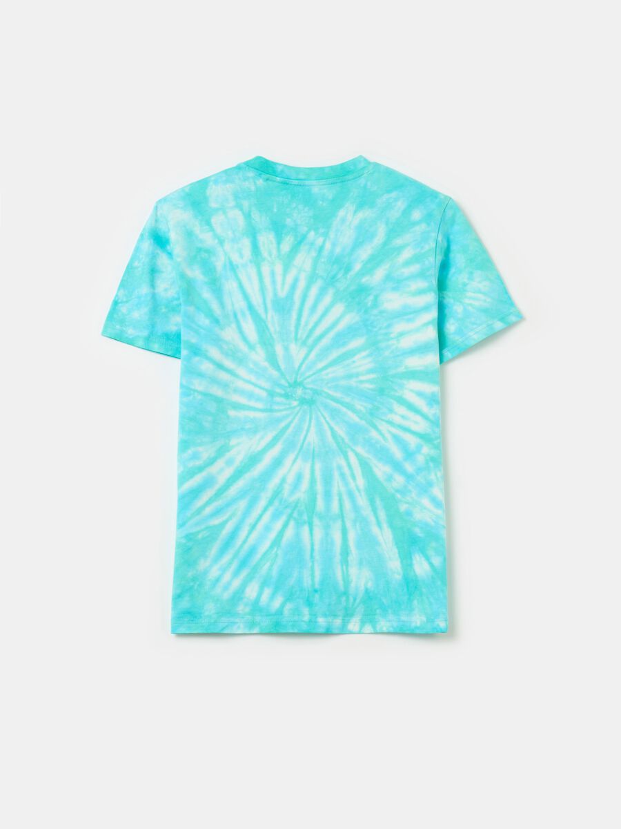Cotton tie dye t-shirt with print_1