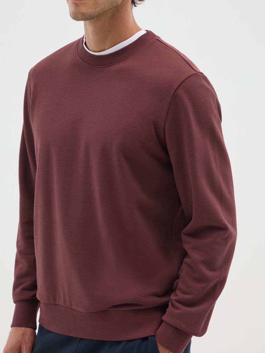 Brown cotton-blend sweatshirt regular fit_3