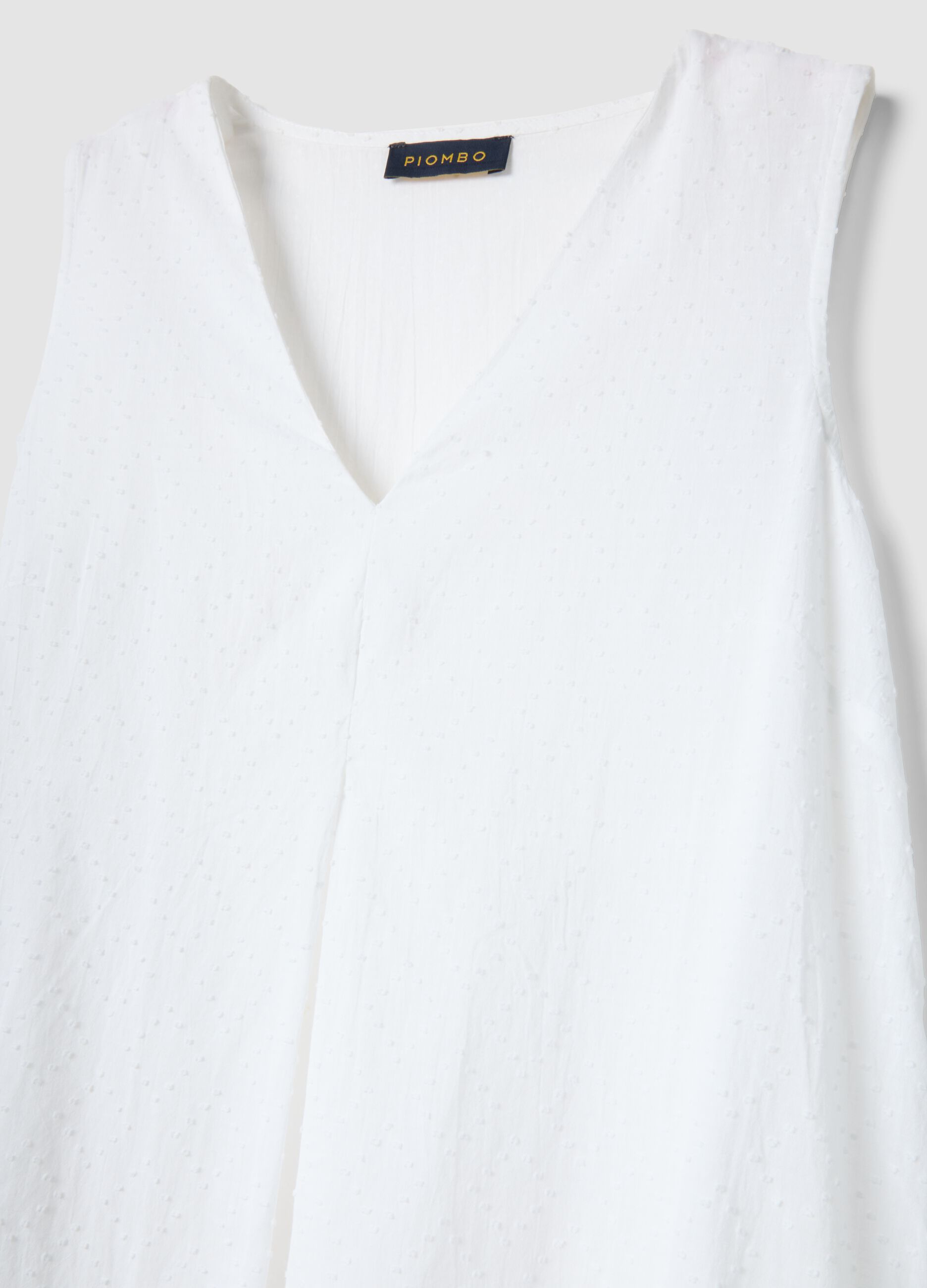 Wei&szlig;es Maxi-Kleid aus reiner Baumwolle