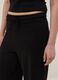 Black Pure Cotton Baggy Jogger Trousers_3
