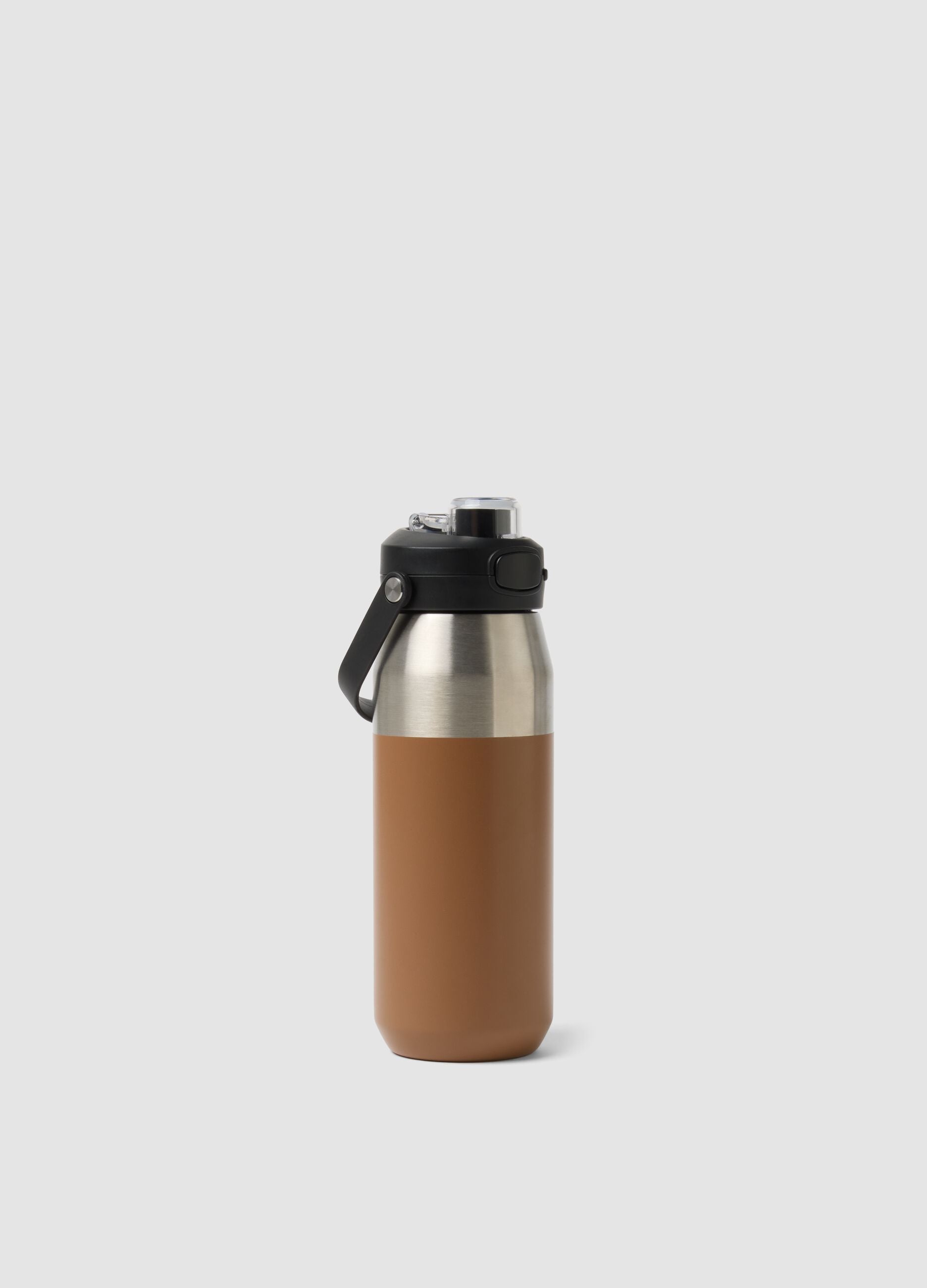 Braune ALTAVIA Trinkflasche mit wiederverschlie&szlig;barem Deckel