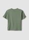Kids' green pure cotton oversized fit t-shirt with print_1